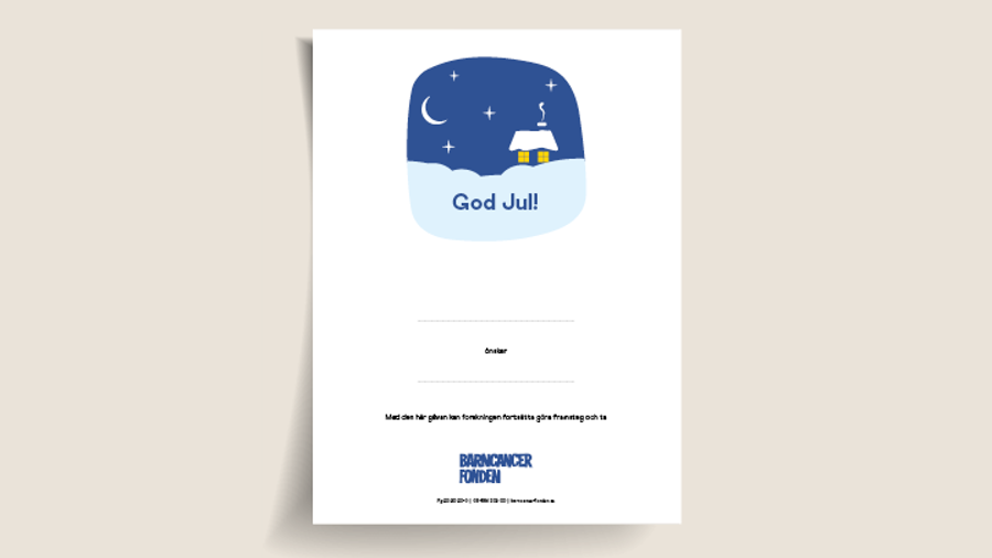 Gåvobevis: God jul-stuga 